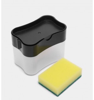 Дозатор для моющего средства с подставкой для губки Soap Pump Sponge оптом в Миассе